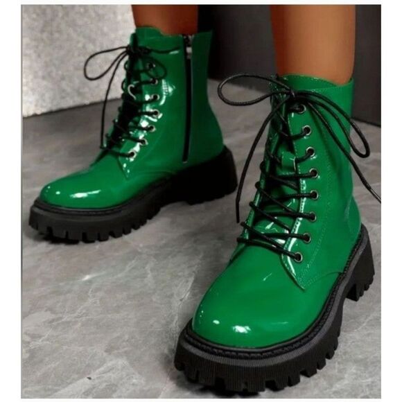 Lace-up Platform boots sz 7.5 - Picture 3 of 6